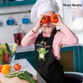 schrikkeljaar Schattige Happy Frog Modern  Typogra Schort