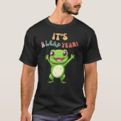 schrikkeljaar Schattige Happy Frog Modern  Typogra T-shirt (Voorkant)