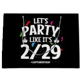 schrikkeljaar schrikkeldag feest feb 29e verjaarda groot cadeauzakje (Voorkant)