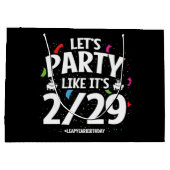 schrikkeljaar schrikkeldag feest feb 29e verjaarda groot cadeauzakje (Achterkant)