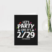 schrikkeljaar schrikkeldag feest feb 29e verjaarda kaart (Voorkant)