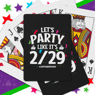 schrikkeljaar schrikkeldag feest feb 29e verjaarda pokerkaarten