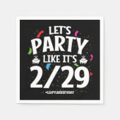 schrikkeljaar schrikkeldag feest feb 29e verjaarda servet (Voorkant)