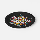 schrikkeljaar verjaardag feb 29e schrikkeldag verj papieren bordje (Gekanteld)