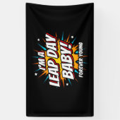 schrikkeljaar verjaardag feb 29e schrikkeldag verj spandoek (Verticaal)