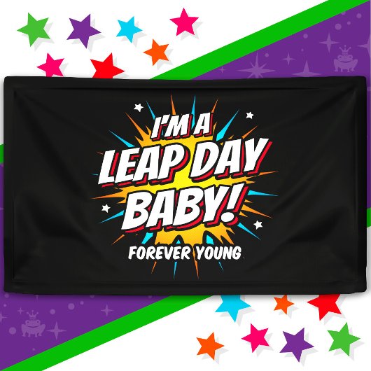 schrikkeljaar verjaardag feb 29e schrikkeldag verj spandoek