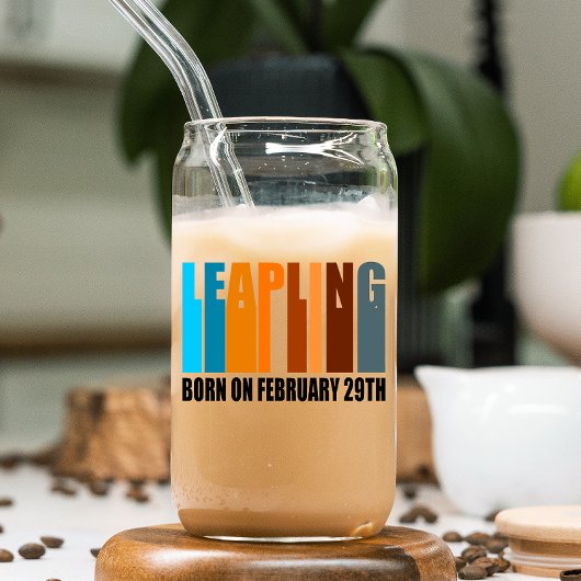 schrikkeljaar verjaardag geboren februari 29 Leapl Blikvorm Glas