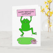 schrikkeljaar verjaardag springen februari 29th kaart (Gele Bloem)