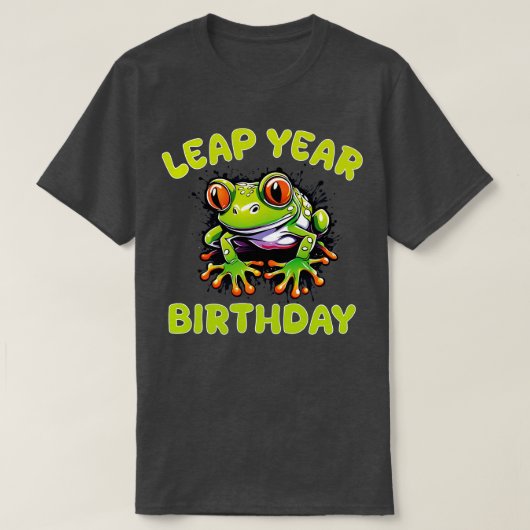 schrikkeljaar verjaardag t-shirt (Design voorkant)