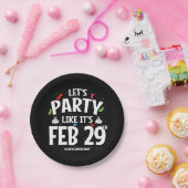 schrikkeljaar verjaardagsfeestje feb 29e sprong da papieren bordje (Feest)