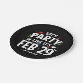 schrikkeljaar verjaardagsfeestje feb 29e sprong da papieren bordje (Gekanteld)