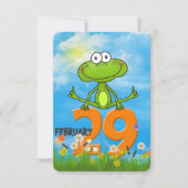 schrikkeljaar verjaardagsfeestje kaart (Voorkant)