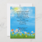 schrikkeljaar verjaardagsfeestje kaart (Achterkant)