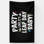 schrikkeljaar verjaardagsfeestje schrikkeldag Baby Spandoek (Verticaal)
