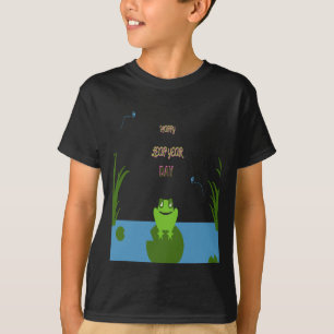 Schrikkeljaar vieren & Voel je Hoppy? Frog Tee! T-shirt