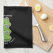 schrikkeljaar voor altijd jong 3 kikkers feb 29 vi theedoek (Quarter Fold)