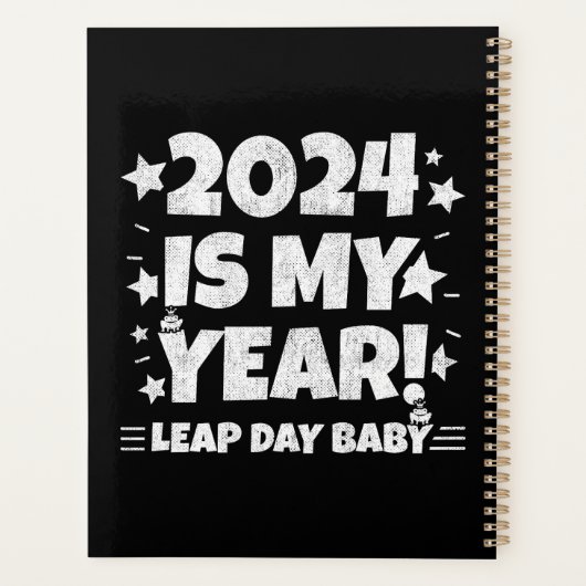 schrikkeljaardag 2024 is mijn jaar feb 29e verjaar planner (Achterkant)