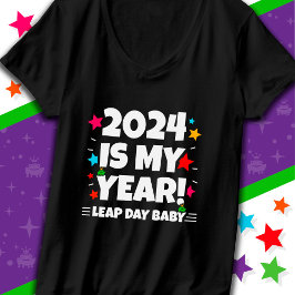 schrikkeljaardag 2024 is mijn jaar feb 29e verjaar t-shirt
