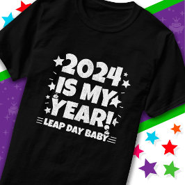 schrikkeljaardag 2024 is mijn jaar feb 29e verjaar t-shirt