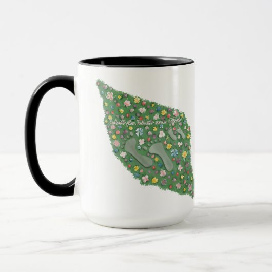 Schritt für Schritt zum Glück Tasse Becher Mok (Links)