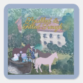 Schrobde & gevulde trog vierkante sticker (Voorkant)