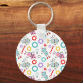 Schrobots, kleurrijk gereedschap voor mechanische sleutelhanger (Voorkant)