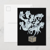 Schrödinger Cat 9 Lives Briefkaart (Voorkant / Achterkant)