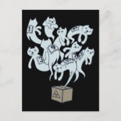 Schrödinger Cat 9 Lives Briefkaart (Voorkant)