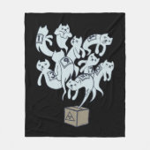 Schrödinger Cat 9 Lives Fleece Deken (Voorkant)