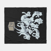 Schrödinger Cat 9 Lives Fleece Deken (Voorkant (Horizontaal))