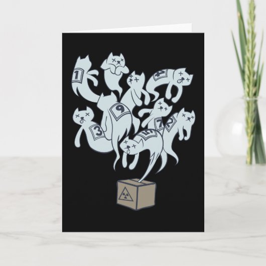 Schrödinger Cat 9 Lives Kaart (Voorkant)