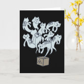 Schrödinger Cat 9 Lives Kaart (Gele Bloem)