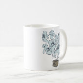 Schrödinger Cat 9 Lives Koffiemok (Voorkant rechts)