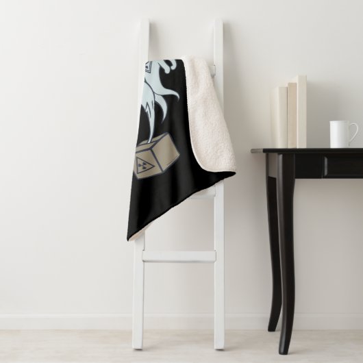 Schrödinger Cat 9 Lives Sherpa Deken (In situ)