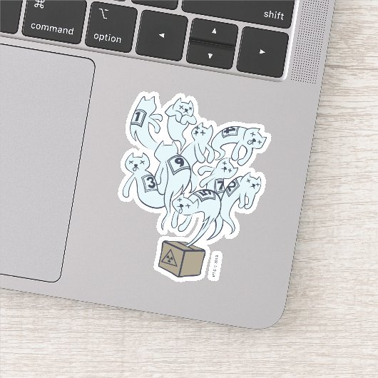 Schrödinger Cat 9 Lives Sticker (Detail)