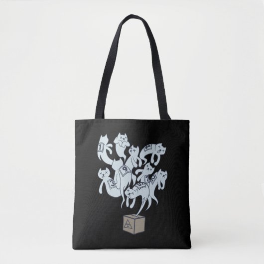 Schrödinger Cat 9 Lives Tote Bag (Voorkant)