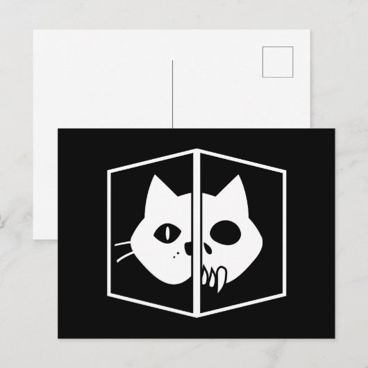 Schrödinger Cat Graphic Briefkaart (Voorkant / Achterkant)