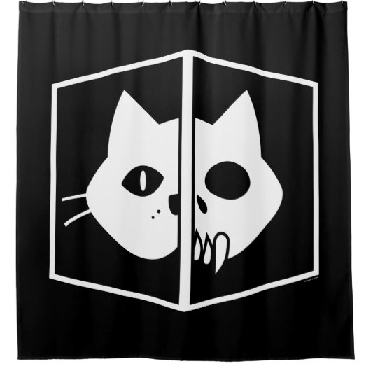 Schrödinger Cat Graphic Douchegordijn (Voorkant)