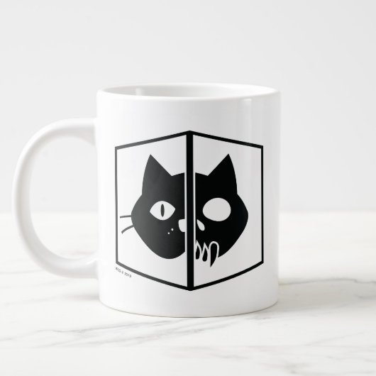 Schrödinger Cat Graphic Grote Koffiekop (Links)
