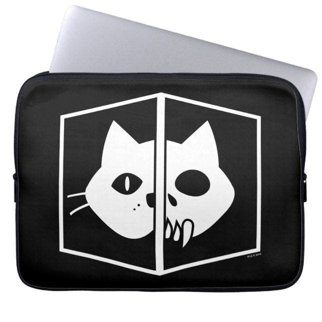 Schrödinger Cat Graphic Laptop Sleeve (Voorkant)