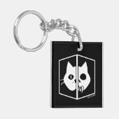 Schrödinger Cat Graphic Sleutelhanger (Voorkant Links)