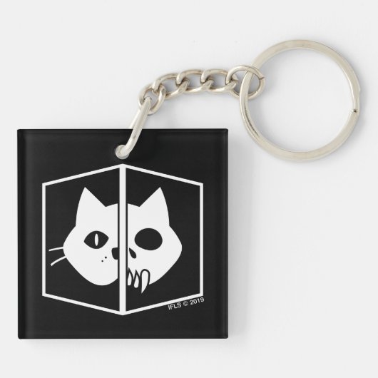 Schrödinger Cat Graphic Sleutelhanger (Achterkant)