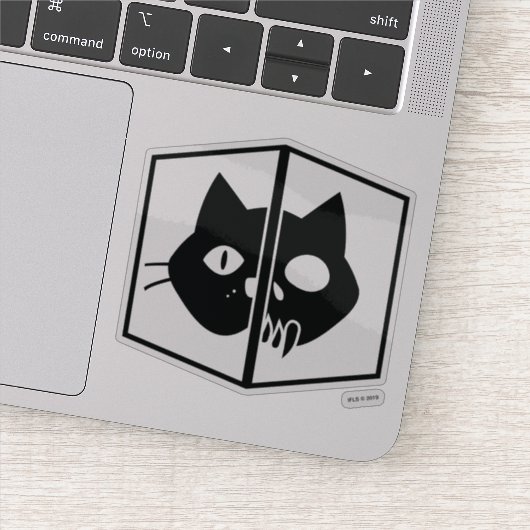 Schrödinger Cat Graphic Sticker (Detail)