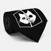 Schrödinger Cat Graphic Stropdas (Opgerold)