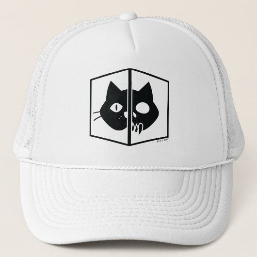 Schrödinger Cat Graphic Trucker Pet (Voorkant)
