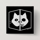 Schrödinger Cat Graphic Vierkante Button 5,1 Cm (Voorkant)