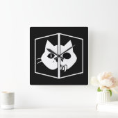 Schrödinger Cat Graphic Vierkante Klok (Huis)