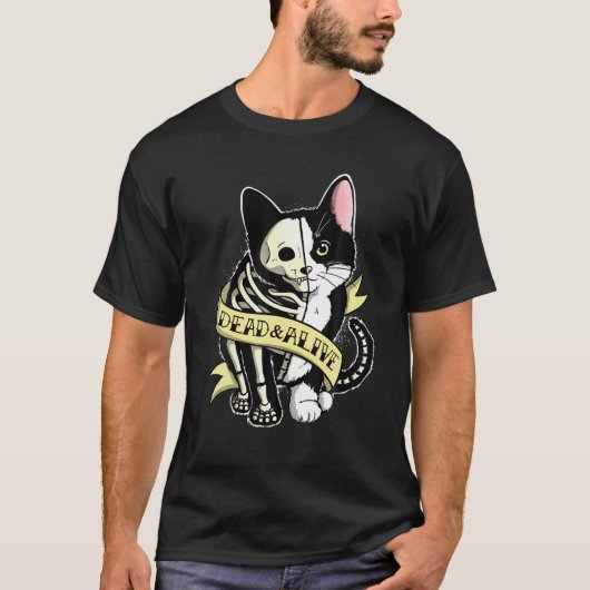 Schrodinger Cat Tattoo T-shirt (Voorkant)