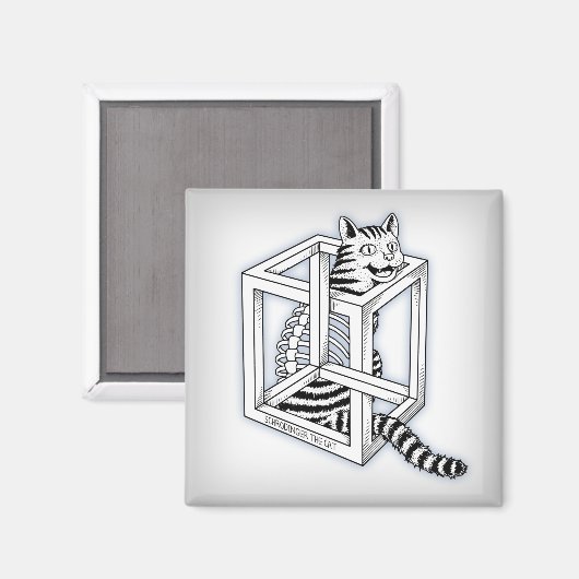 Schrodinger de kat magneet (Voorkant / Achterkant)