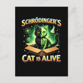 Schrödinger’s Curious Cat Briefkaart